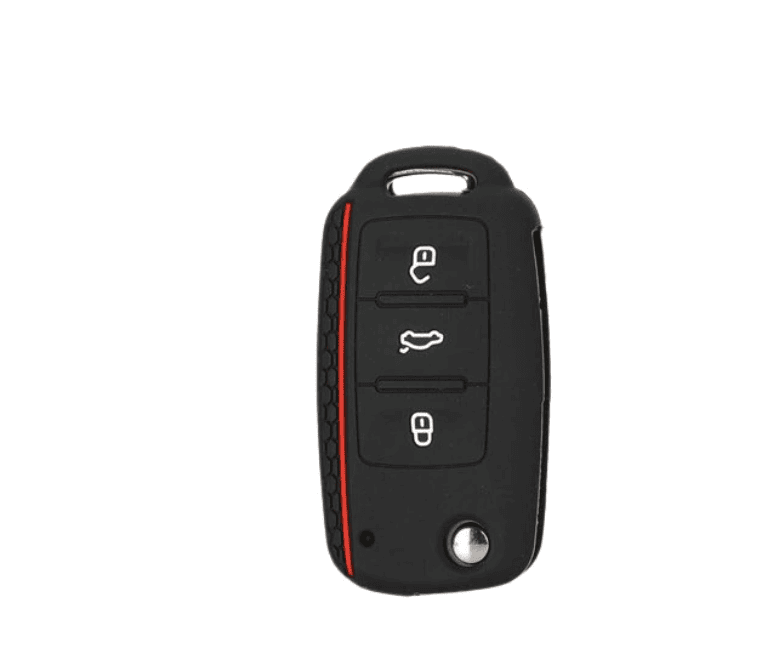 Imagine produs Husa cheie din silicon, compatibila cu Skoda Octavia, volkswagen, VW Superb, Rapid, Fabia, Golf, Passat, Bora, Polo, Tiguan, Touran, Tuareg, Negru