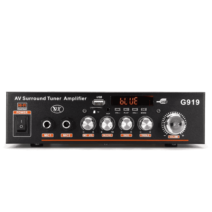 Amplificator Karaoke G919, BT, SD card, MP3, FM, 360W - Roveli.ro Amplificator Karaoke G919, BT, SD card, MP3, FM, 360W - Roveli.ro