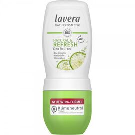 Deo Roll-on Natural & Refresh cu lime bio 50ml Lavera - - Roveli