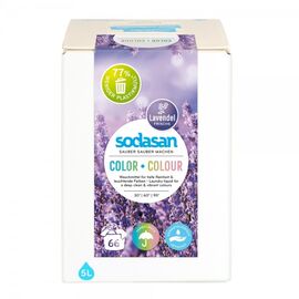 Detergent lichid pentru rufe colorate cu lavanda bag-in-box 5l Sodasan - - Roveli