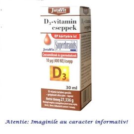 Vitamina D3 400 UI picaturi 30 ml JutaVit - - Roveli