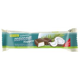 Baton de cocos cu glazura din lapte integral 50g Rapunzel - - Roveli