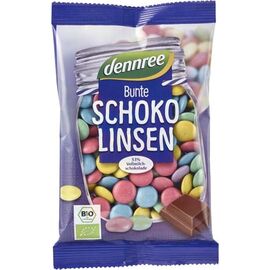 Bomboane colorate cu ciocolata de lapte eco 100g Dennree - - Roveli