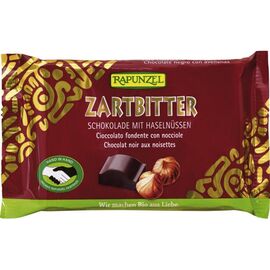 Ciocolata bio amaruie Cristalino 60% cacao si alune intregi HIH 100g Rapunzel - - Roveli