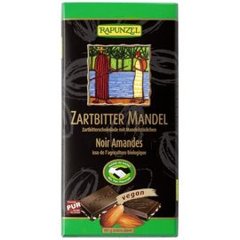 Ciocolata bio amaruie cu migdale si 55% cacao HIH 80g Rapunzel - - Roveli