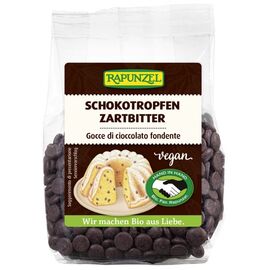Picaturi de ciocolata delicat amaruie HIH 100g Rapunzel - - Roveli