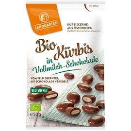 Seminte de dovleac in ciocolata cu lapte 50g Landgarten - - Roveli