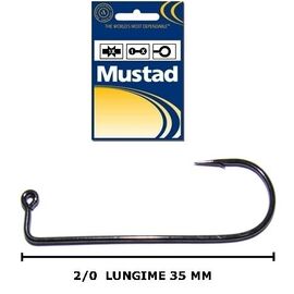 Jig Mustad Black-Nickel 32627NPBLN nr.2/0 - - Roveli