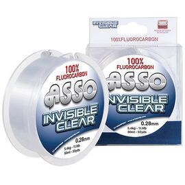 Fir ASSO Fluorocarbon Invisible Clear 50m 0.28mm/5.40kg - - Roveli