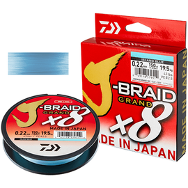Fir Textil Daiwa J-Braid Grand X8 135m 0.06mm-0.18mm Island Blue - - Roveli