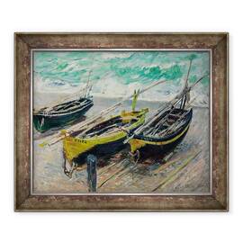 Tablou inramat - Claude Monet - Trei barci de pescuit - - Roveli