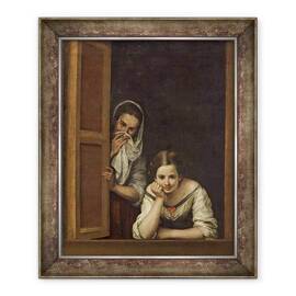 Tablou inramat - Bartolome Esteban Murillo - Femei din Galicia la fereastra - - Roveli