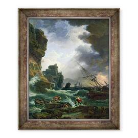 Tablou inramat - Claude Joseph Vernet - Furtuna - - Roveli