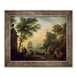 Tablou inramat - Claude Joseph Vernet - Seaport - - Roveli