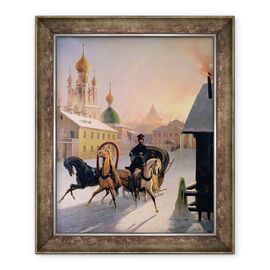Tablou inramat - Charles de Hampeln - Troica pe strada din Sankt Petersburg - - Roveli