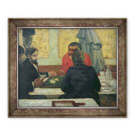 Tablou inramat - Charles Cottet - Jucatori de carti - - Roveli