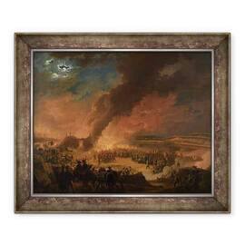Tablou inramat - Baron Louis Albert Bacler d'Albe - Napoleon 1769-1821 Vizitand bivuacii in ajunul bataliei de la Austerlitz - - Roveli