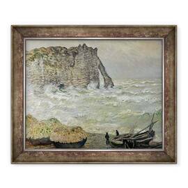 Tablou inramat - Claude Monet - Mare aspra la Etretat - - Roveli