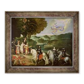 Tablou inramat - Claude Deruet - Alegorie a casatoriei lui Ludovic al XIV-lea 1638-1715 in 1631 - - Roveli