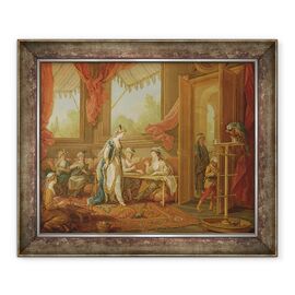 Tablou inramat - Charles-Amedee-Philippe van Loo - Sultana comanda tapiserii din Odalisques - - Roveli