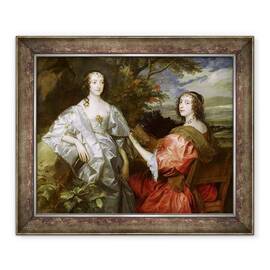 Tablou inramat - Anthony van Dyck - Katherine 1609-67 Contesa de Chesterfield si Lucy b.1608 Contesa de Huntingdon - - Roveli