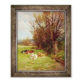 Tablou inramat - Charles James Adams - Pasunat bovine - - Roveli