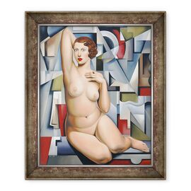 Tablou inramat - Catherine Abel - Sezat cubist Nud - - Roveli