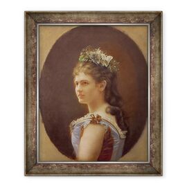 Tablou inramat - Anonymous - Katharina Schratt, stapana imparatului Franz Joseph al Austriei - - Roveli