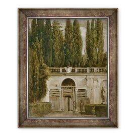 Tablou inramat - Diego Rodriguez de Silva y Velazquez - Vedere la Gradinile Vilei Medici din Roma - - Roveli