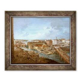 Tablou inramat - Elias Martin - Vedere la Stockholm de la Palatul Regal - - Roveli