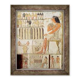 Tablou inramat - Egyptian 5th Dynasty - Decedat in fata unui tabel de produse alimentare, egiptean - - Roveli