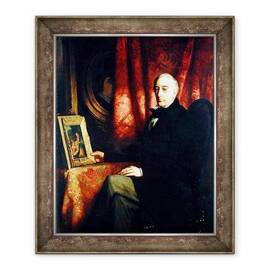 Tablou inramat - Ferdinand Heilbuth - Portretul colectionarului de arta Nicolaus Hudtwalcker - - Roveli