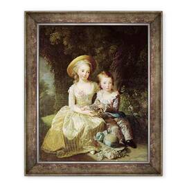 Tablou inramat - Elisabeth Louise Vigee-Lebrun - Portrete infantile cu Marie-Tereza Charlotte a Frantei 1778-1851, viitoarea Ducesa de Angouleme si Louis-Joseph-Xavier al Frantei - - Roveli