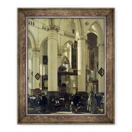 Tablou inramat - Emanuel de Witte - Interiorul unei biserici - - Roveli