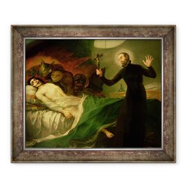 Tablou inramat - Francisco Jose de Goya y Lucientes - Sfantul Francis Borgia 1510-72 Ajutand un muribund impenitent - - Roveli