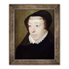 Tablou inramat - Francois Clouet - Portretul lui Catherine de Medici 1519-89 ulei pe panou - - Roveli