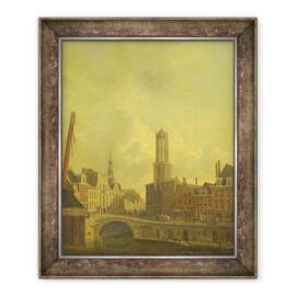 Tablou inramat - Scoala Olandeza - Utrecht Street Scene - - Roveli