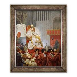 Tablou inramat - Emile Jean Horace Vernet - Papa Pius al VIII-lea 1761-1830 in Sfantul Petru pe Sedia Gestatoria ulei pe panza - - Roveli