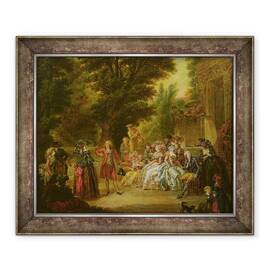 Tablou inramat - Francois Louis Joseph Watteau - Minuetul sub stejar - - Roveli