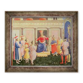Tablou inramat - Fra Angelico - Sfintii Cosma si Damian si fratii lor in fata proconsulului Lysias, din predella altarul San Marco - - Roveli