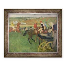 Tablou inramat - Edgar Degas - Cursul de curse - Jockey amatori langa o trasura - - Roveli