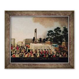 Tablou inramat - Scoala Daneza - Executarea lui Ludovic al XVI-lea 1754-93 21 ianuarie 1793 - - Roveli