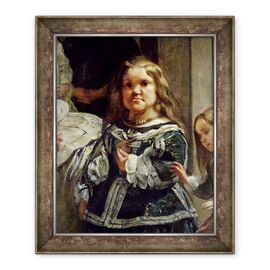 Tablou inramat - Diego Rodriguez de Silva y Velazquez - Las Meninas sau Familia lui Filip al IV-lea, detaliu I - - Roveli