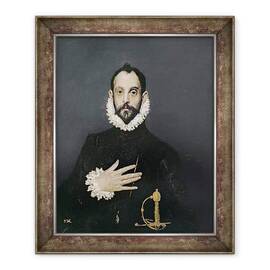 Tablou inramat - El Greco - Domnul cu mana pe piept - - Roveli