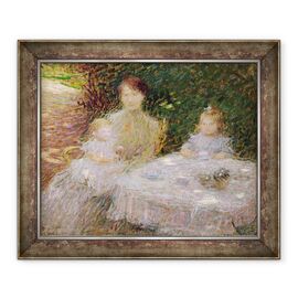 Tablou inramat - Ernest-Joseph Laurent - Familia artistului in gradina - - Roveli
