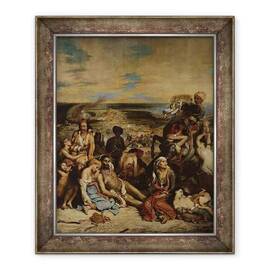 Tablou inramat - Ferdinand Victor Eugene Delacroix - Scenele masacrului din Chios - - Roveli