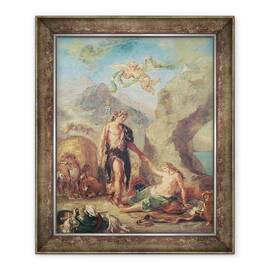 Tablou inramat - Ferdinand Victor Eugene Delacroix - Four Seasons. Toamna - Bacchus si Ariadna - - Roveli