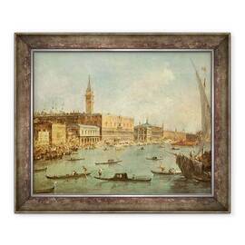 Tablou inramat - Francesco Guardi - Palatul Dogilor si Molo din Bazinul San Marco, Venetia - - Roveli