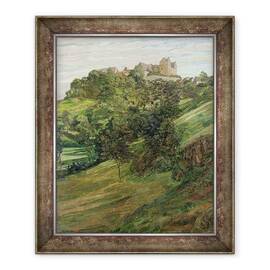 Tablou inramat - Heinrich Wilhelm Truebner - Castelul Lichtenberg din Odenwald - - Roveli