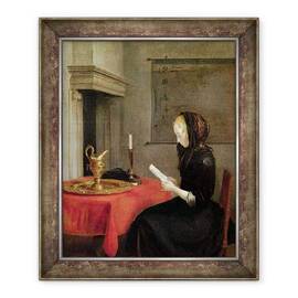 Tablou inramat - Gerard Terborch - Femeie de lectura - - Roveli